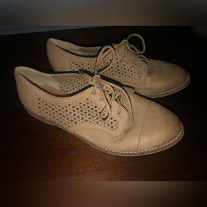 GIANNI BINI Oxfords Casual Work Shoes Sz. 6.5 M Light Brown Leather